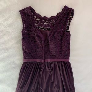 David’s Bridal bridesmaid dress - plum